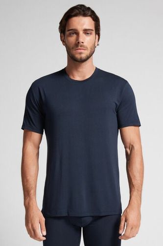 Modal and Silk T-shirt Man Blue Size M - Intimissimi - Modalova