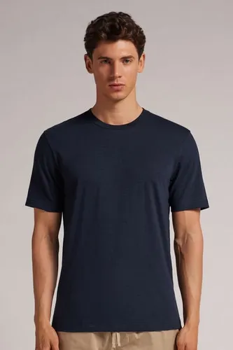 Slub Cotton T-shirt Man Blue - Intimissimi - Modalova