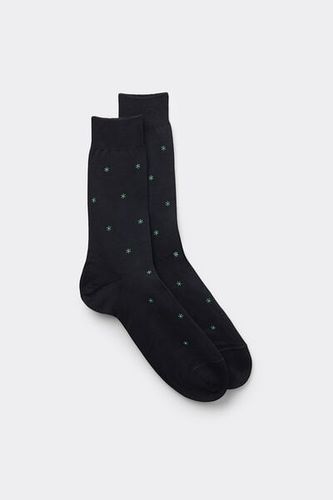 Patterned Lisle Cotton Crew Socks Man Blue Size 42-43 - Intimissimi - Modalova