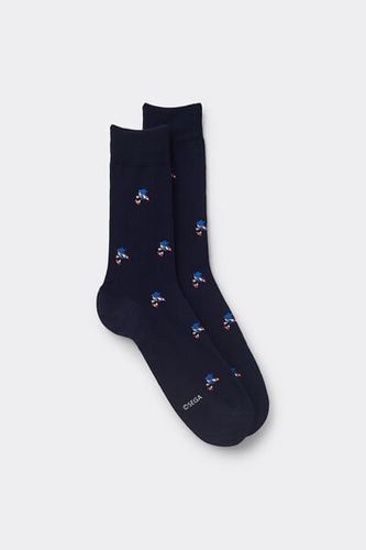 Sonic Print Cotton Crew Socks Man Blue Size 40-41 - Intimissimi - Modalova