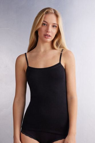 Wool & Cotton Camisole Woman Black Size L - Intimissimi - Modalova