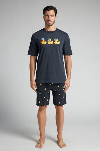 Duck Print Short Cotton Pajamas Man - Intimissimi - Modalova
