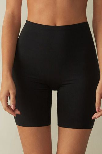 Raw Edge Seamless Cotton Shorts Woman Black Size XL - Intimissimi - Modalova