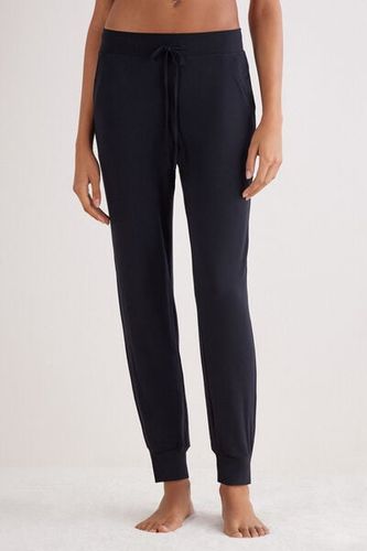 Modal Full Length Cuffed Pants Woman Black - Intimissimi - Modalova