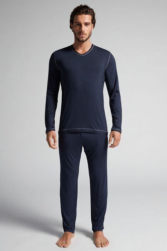 Micromodal Pajamas Man Blue Size S - Intimissimi - Modalova