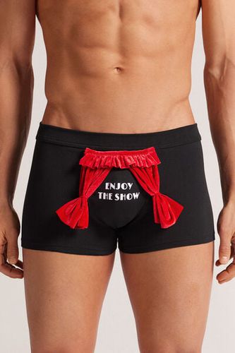 Enjoy The Show Print Superior Cotton Boxers Man Black Size 3 - Intimissimi - Modalova