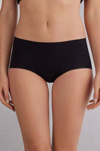 Seamless Cotton Hipster Woman Black - Intimissimi - Modalova