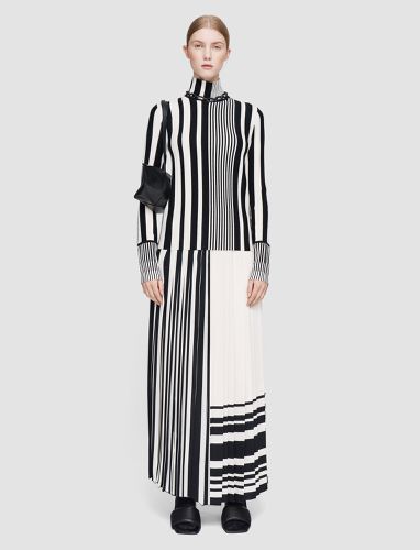 Stripes and Pleats High Neck Jumper - Joseph - Modalova