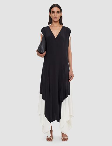Silk Graphic Crepe de Chine Goodman Dress - Joseph - Modalova