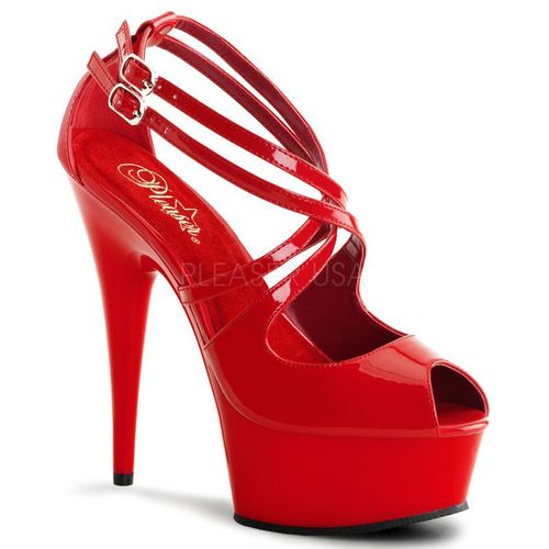 Sandale sexy rouge vernie - Pointure : 35 - Pleaser - Modalova
