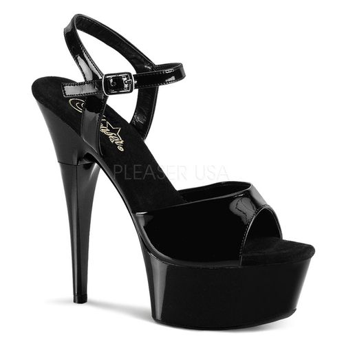 Sandale noire vernie - Pointure : 45 - Chaussures femmes Pleaser - Modalova