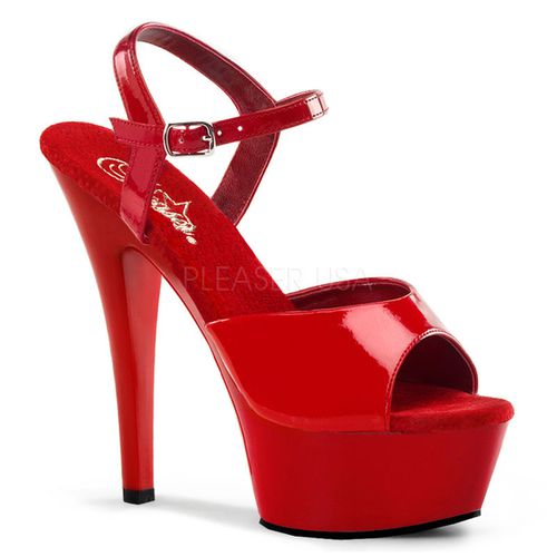 Sandale sexy rouge vernie - Pointure : 35 - Pleaser - Modalova