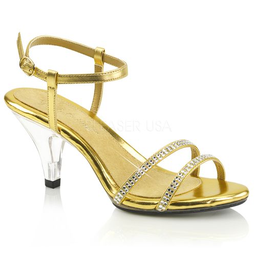 Sandales dorées petit talon - Pointure : 37 - Fabulicious - Modalova