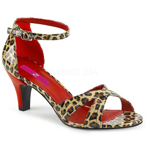 Sandale léopard petit talon - Pointure : 45 - Chaussures Pleaser Pink Label - Modalova