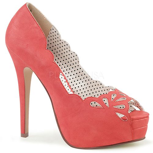 Escarpin rétro coloris corail - Pointure : 36 - Chaussures femmes Pinup Couture - Modalova