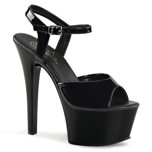 Nu-pied plateforme noir vernis - Pointure : 35 - Chaussures femmes Pleaser - Modalova