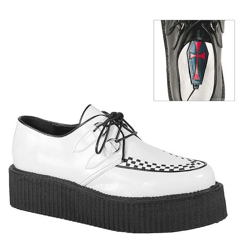 Creepers homme coloris blanc et semelle noire - Pointure : 45 - Chaussures femmes Pleaser - Modalova