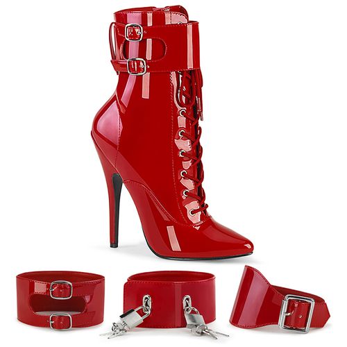 Bottines rouges vernies hauts talons - Pointure : 46 - Chaussures femmes Devious - Modalova