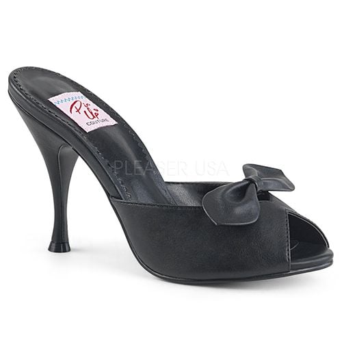 Mule noire mat petit flot - Pointure : 37 - Chaussures femmes Pinup Couture - Modalova