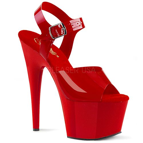 Sandale sexy vernie rouge - Pointure : 38 - Pleaser - Modalova
