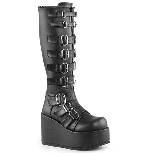 Chaussures gothiques bottes compensées noir - Pointure : 42 - Demonia - Modalova