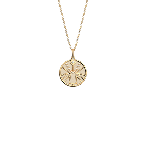 Collier Lion, cuir réversible / Paillettes - Les Georgettes - Modalova