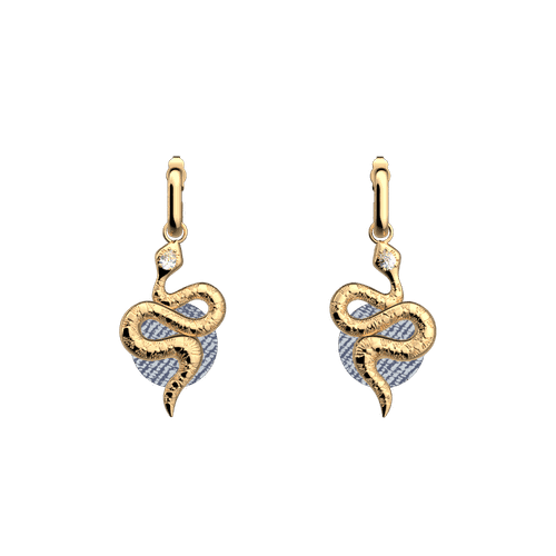 Boucles d'oreilles Serpent, cuirs réversibles / - Les Georgettes - Modalova
