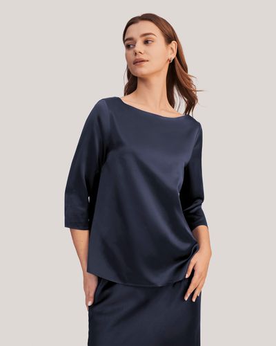 LILYSILK Chemise Soie À Col Bateau Et Manches 3/4 Coupe Régulière 100% Soie De Mûrier Chemises S - LILYSILK - Modalova