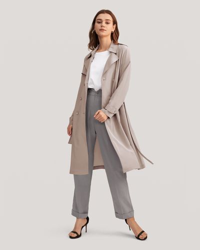 LILYSILK Trench-coat En Soie À Double Boutonnage Classique S - LILYSILK - Modalova