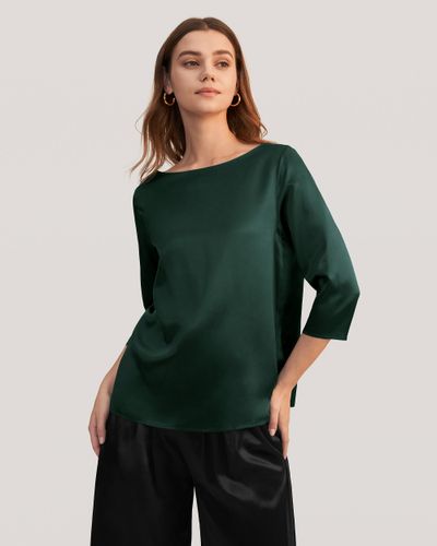 LILYSILK Blouse En Soie À Col Bateau Et Manches 3/4 XL - LILYSILK - Modalova