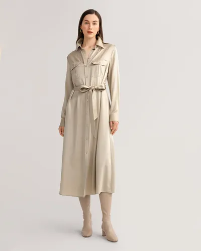 LILYSILK Robe En Soie Chic Robe Trench Militaire Super Doux Porte De Multiples Façons S - LILYSILK - Modalova