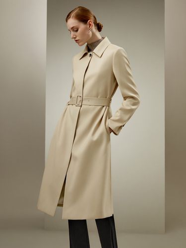 LILYSILK Trench-Coat Manches Aux Épaules Droites Mélange De Soie Et De Laine Une Touche D'Élégance Dans Votre Vie S - LILYSILK - Modalova