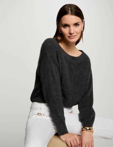 Pull col rond gris anthracite femme - Morgan - Modalova