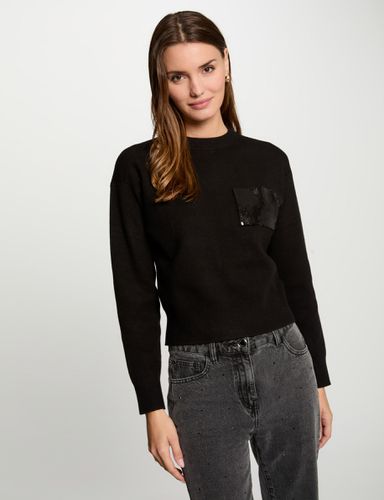 Pull col rond poche sequins - Morgan - Modalova