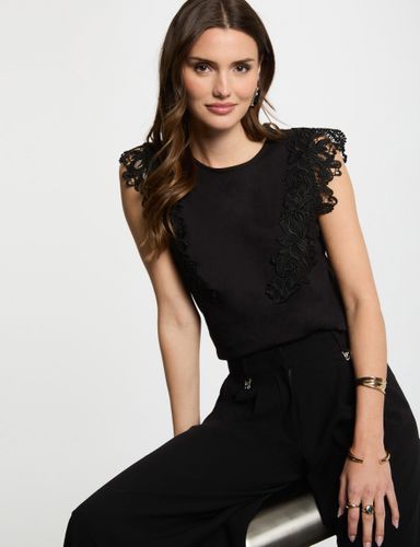T-shirt manches courtes noir femme - Morgan - Modalova