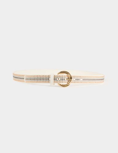 Ceinture cloutée blanc femme - Morgan - Modalova