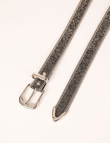 Ceinture avec strass et détails chaînes - Morgan - Modalova