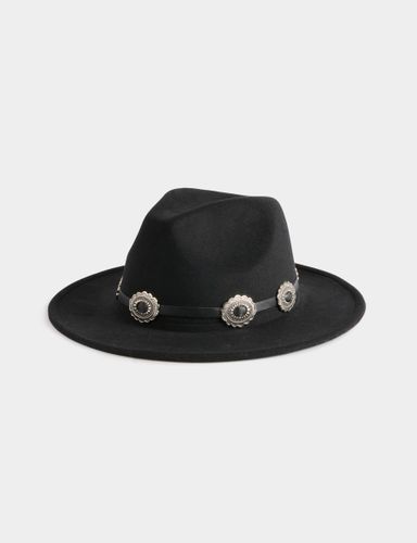 Chapeau détails western noir femme - Morgan - Modalova