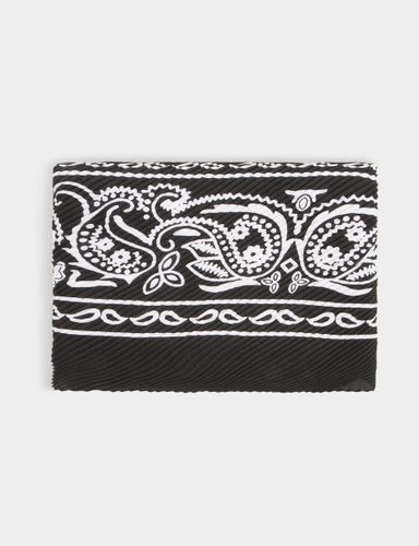 Foulard plissé imprimé noir femme - Morgan - Modalova