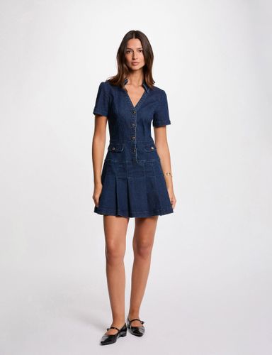 Robe courte trapèze en jean - Morgan - Modalova
