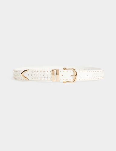 Ceinture croco avec clous - Morgan - Modalova