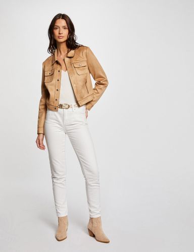 Blouson suédine boutonné - Morgan - Modalova