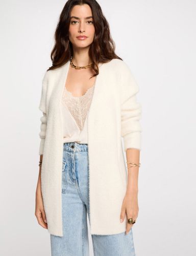 Gilet long maille duveteuse - Morgan - Modalova