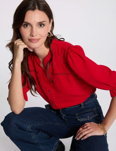 Blouse manches 3/4 rouge femme - Morgan - Modalova