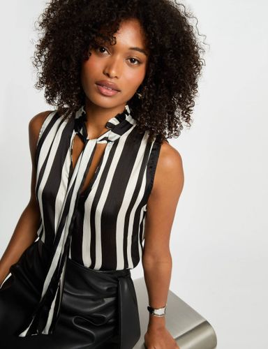 Blouse sans manches rayée - Morgan - Modalova