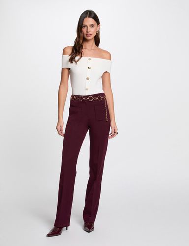 Pantalon bootcut prune femme - Morgan - Modalova