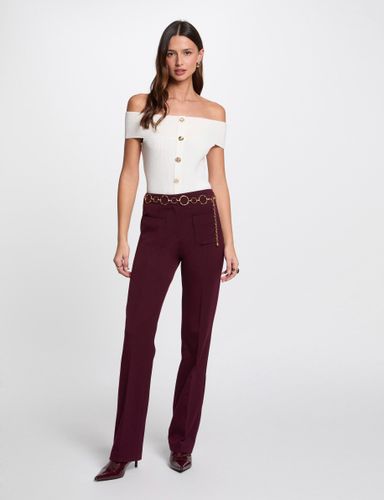 Pantalon bootcut prune femme - Morgan - Modalova