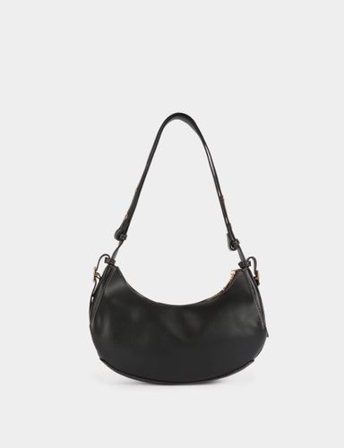 Sac demi-lune noir femme - Morgan - Modalova