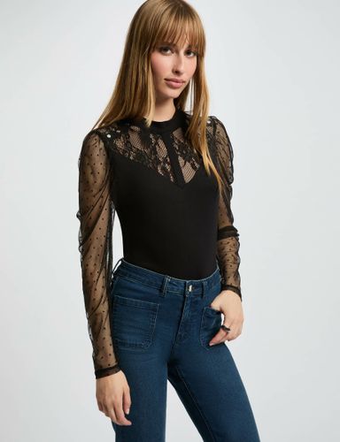 T-shirt manches longues noir femme - Morgan - Modalova