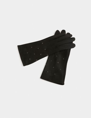 Gants avec strass noir femme - Morgan - Modalova